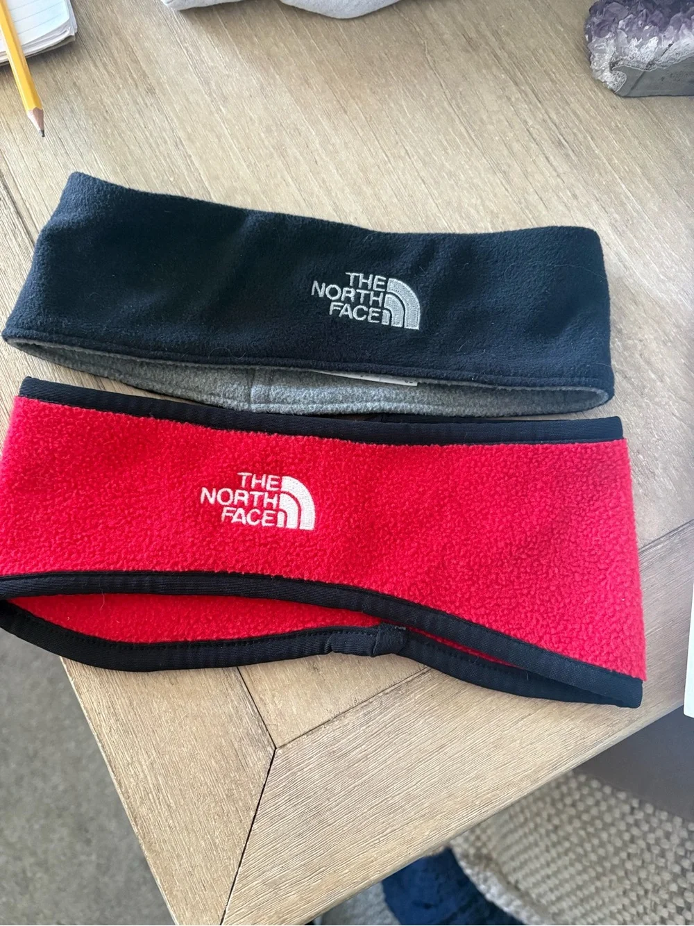 The North Face Kids Fleece Headbands - Black & Red